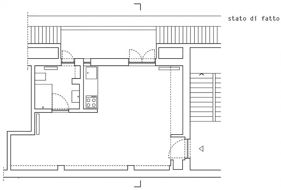 Floor plan of Batipin Flat before renovation