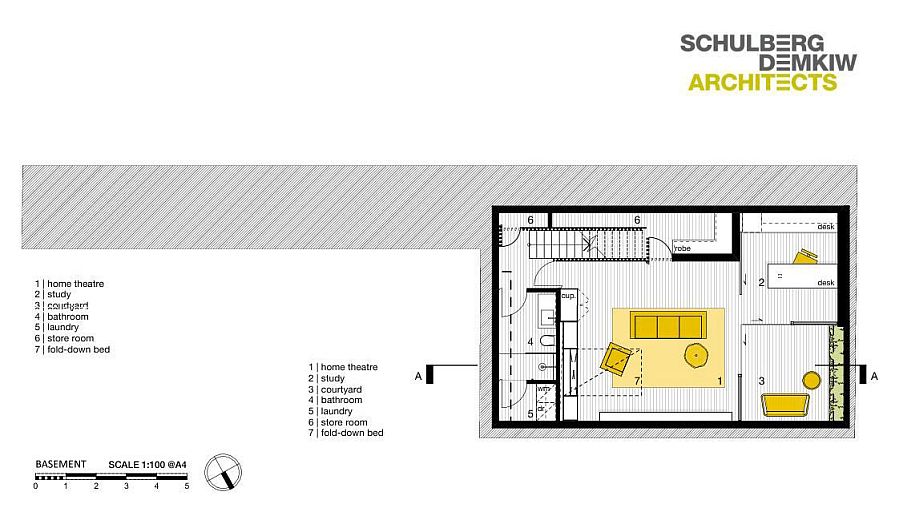 Floor plan of the basement level of 2016 Beach Avenue