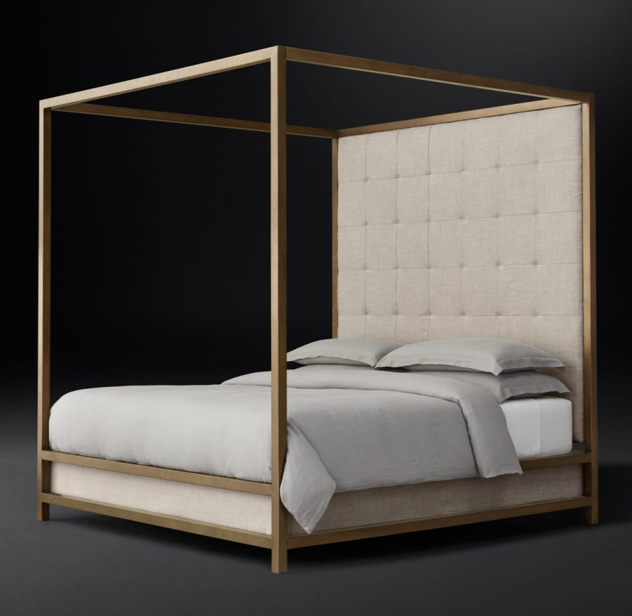 Four-poster bed from RH Modern