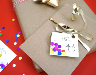 Styling and Personalizing: DIY Confetti Gift Tags