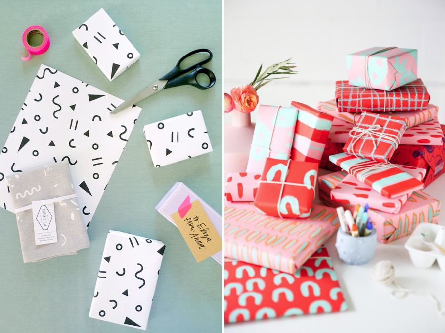 Gift wrap ideas from Design Love Fest and Paper & Stitch