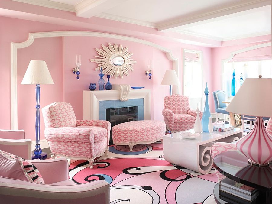 20 Pretty Pink Living Rooms