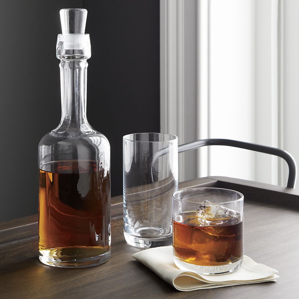 Glass decanter from Crate & Barrel