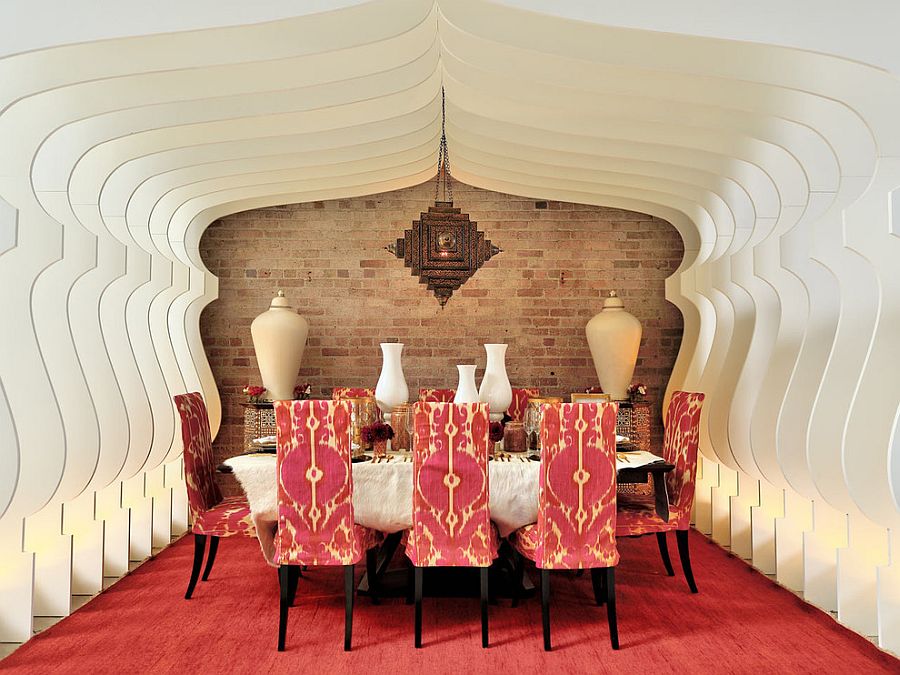 Innovative dining room design transforms you into a Mediterranean-inspired setting [Design: Faiella Design and Andre Rothblatt Architecture]