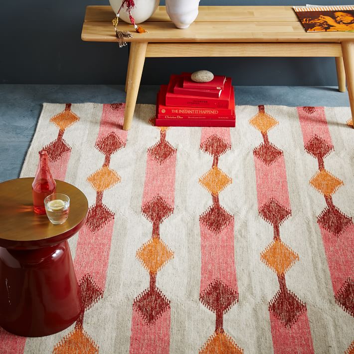 Kilim rug in warm tones