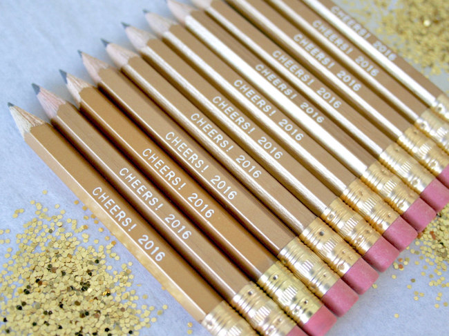 Lucky New Year pencils for your party guests