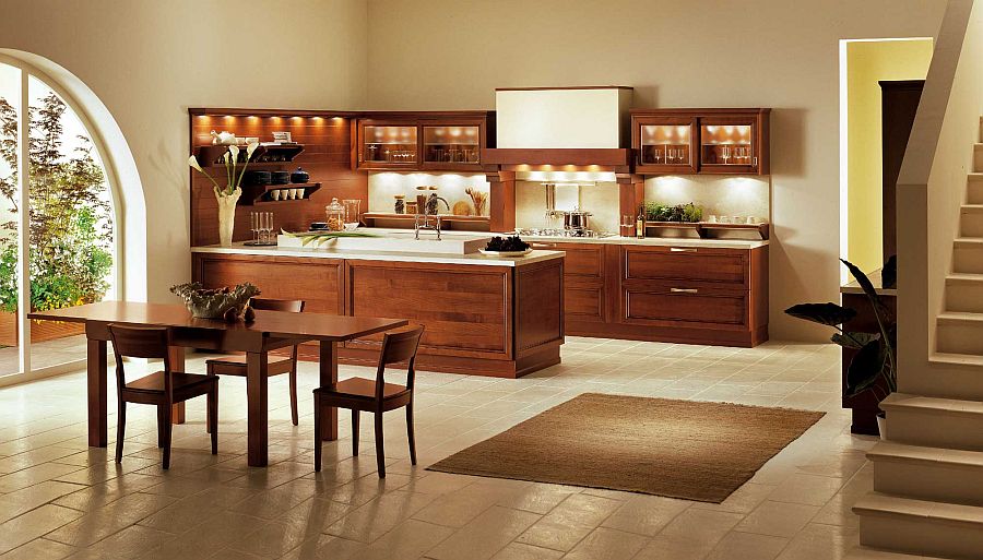 Luxury kitchen showcases contemporary reinterpretation of traditional Italian design