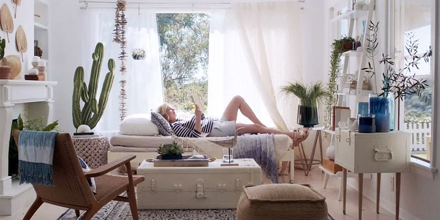 Mediterranean-inspired sunroom designed by Emily Henderson