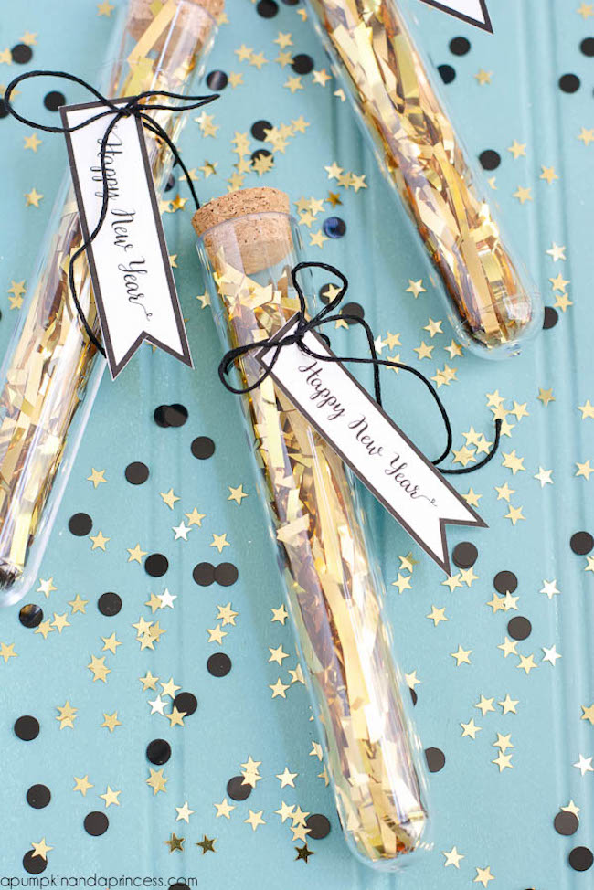 New Year's Eve confetti party favors