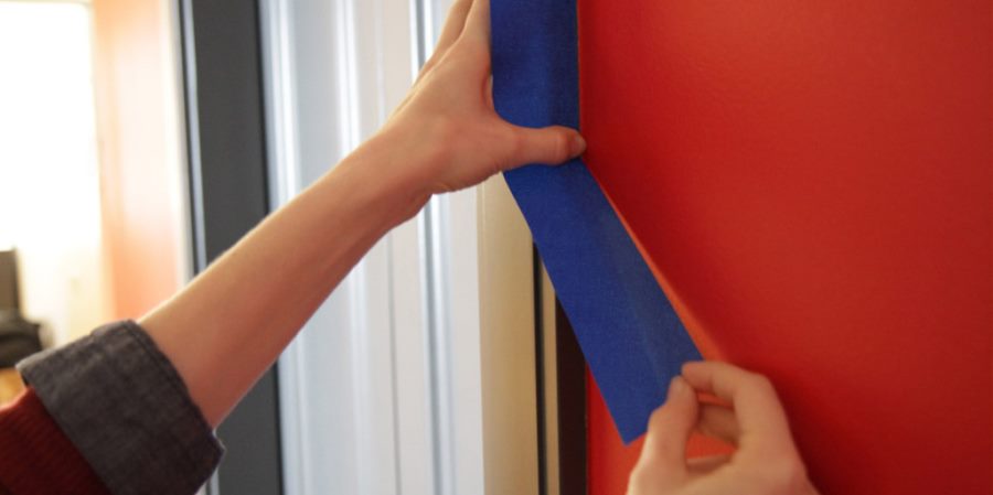 Painter's tape helps prevent sticking