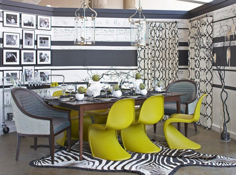 Trendy Color Duo 20 Dining Rooms That Serve up Gray and Yellow Decoist