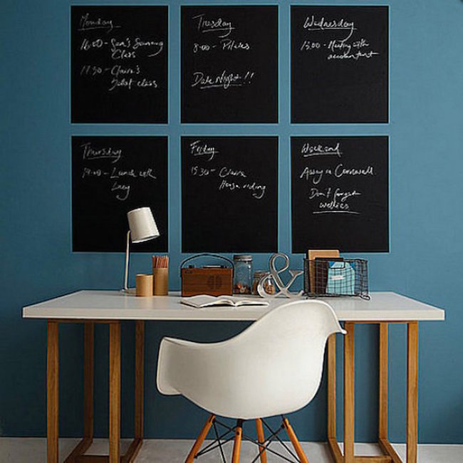 Separate chalkboards for each day