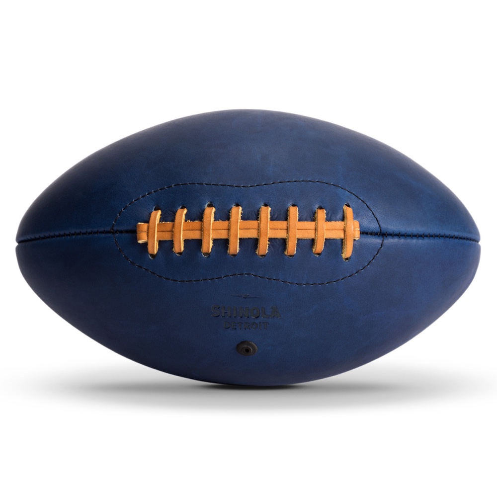 Shinola leather football blue