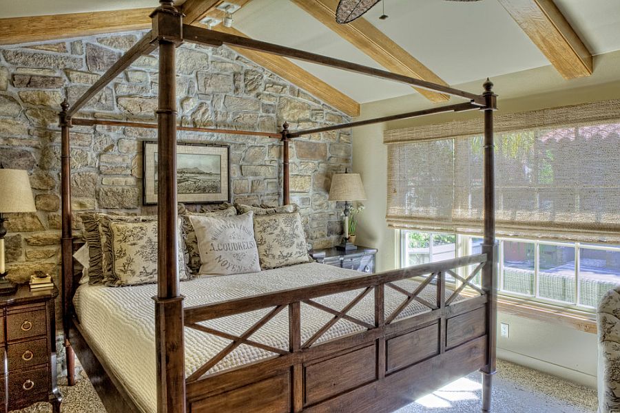 Small bedroom keeps decorating simple and organized [Design: Bradford C. Smith Architect]