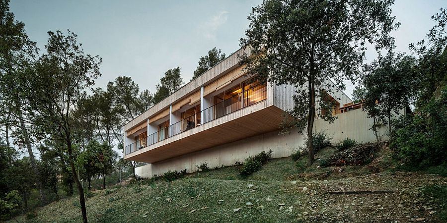 Smart, sustainable home design in Spain with a view of Collserola mount