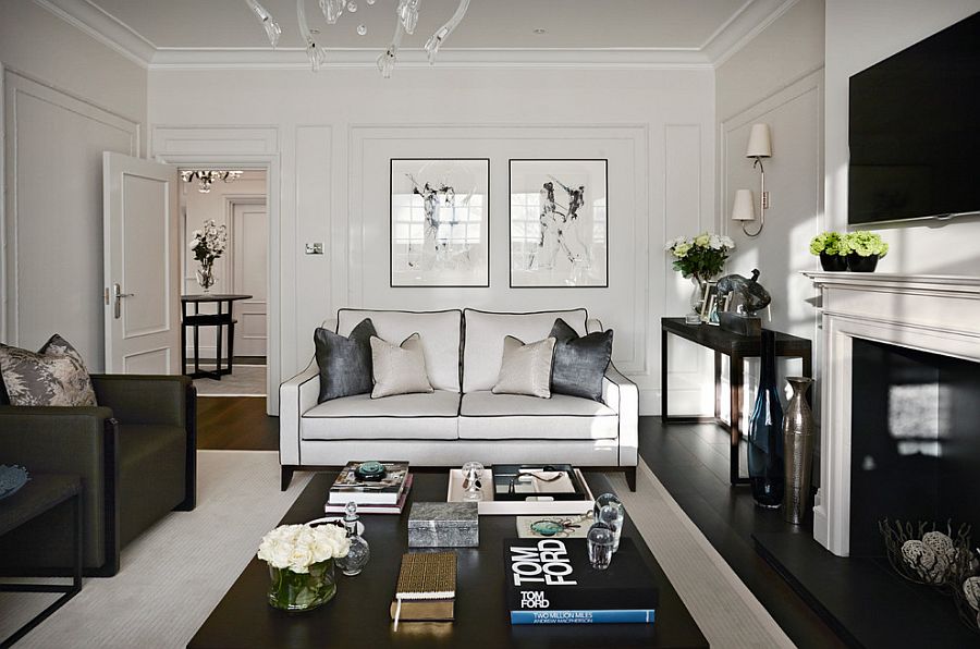 Styling the black coffee table with contemporary panache