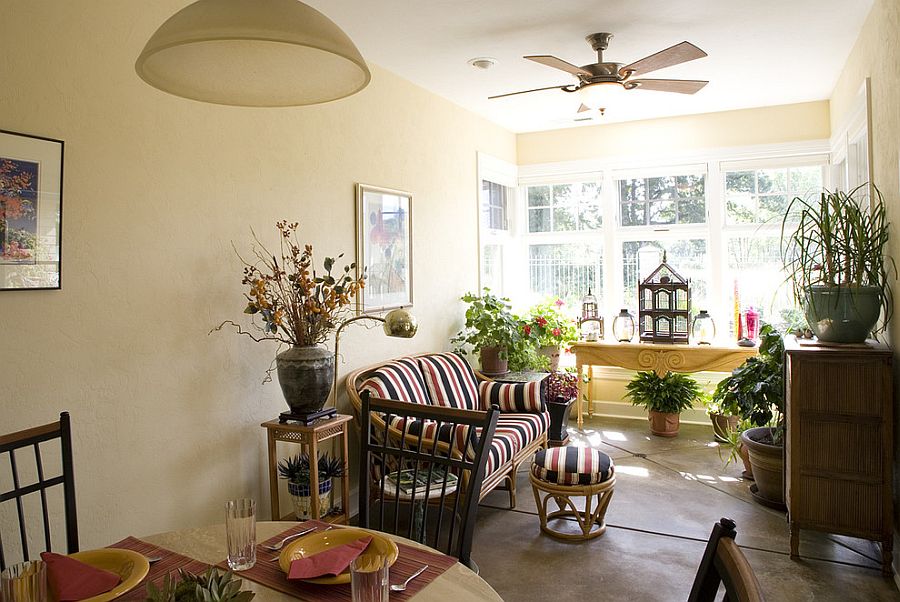 Sunroom need not be about all glass, all the time! [Design: Paul Moon Design]