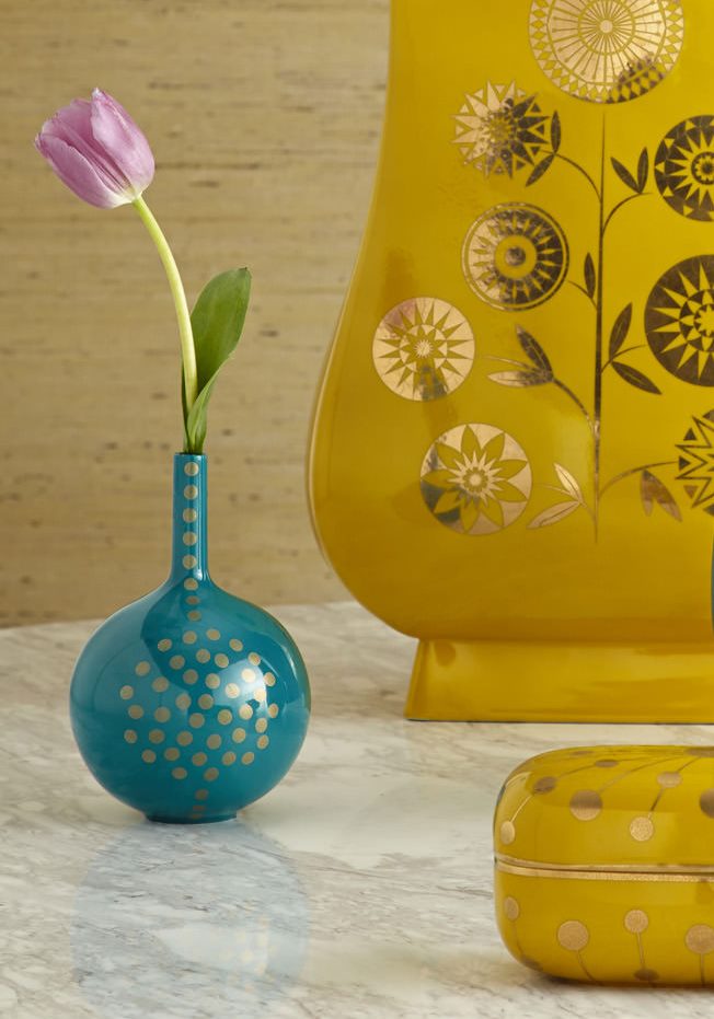 Turquoise bud vase from Jonathan Adler