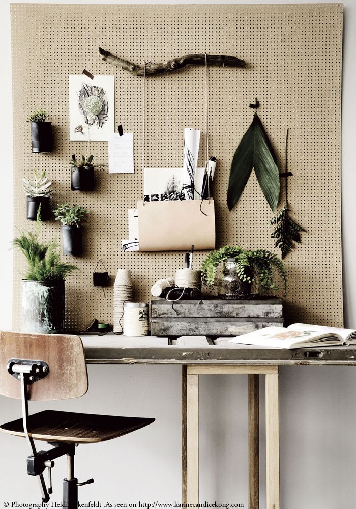 Vertical garden in place of a regular bulletin board