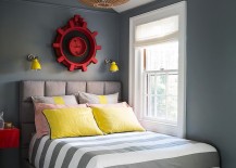 Vintage-industrial-gear-turned-into-striking-wall-decor-in-the-boys-bedroom-217x155
