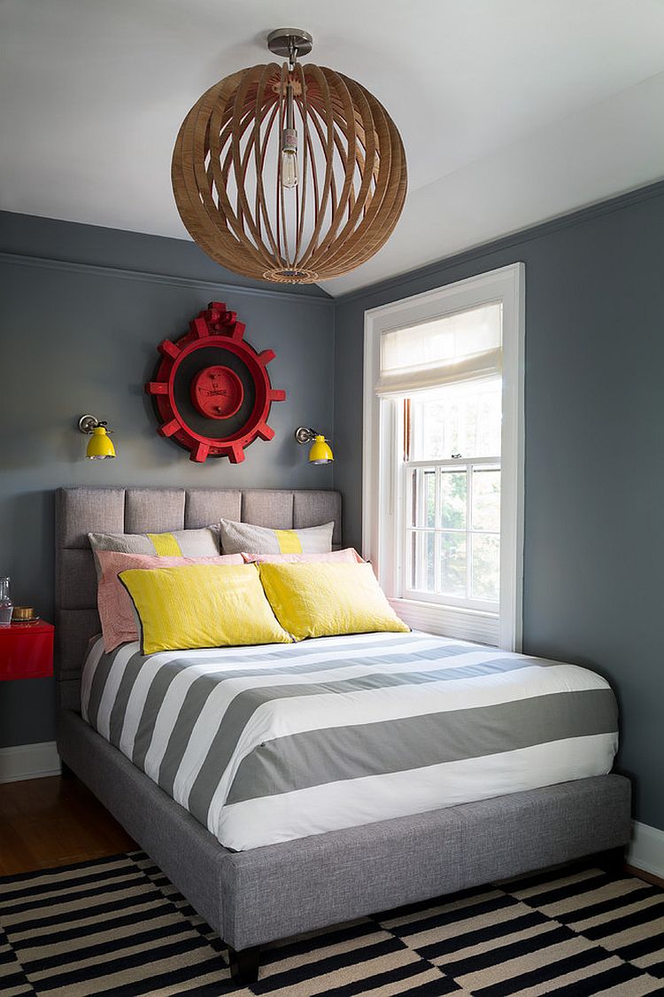 boys grey and white bedroom