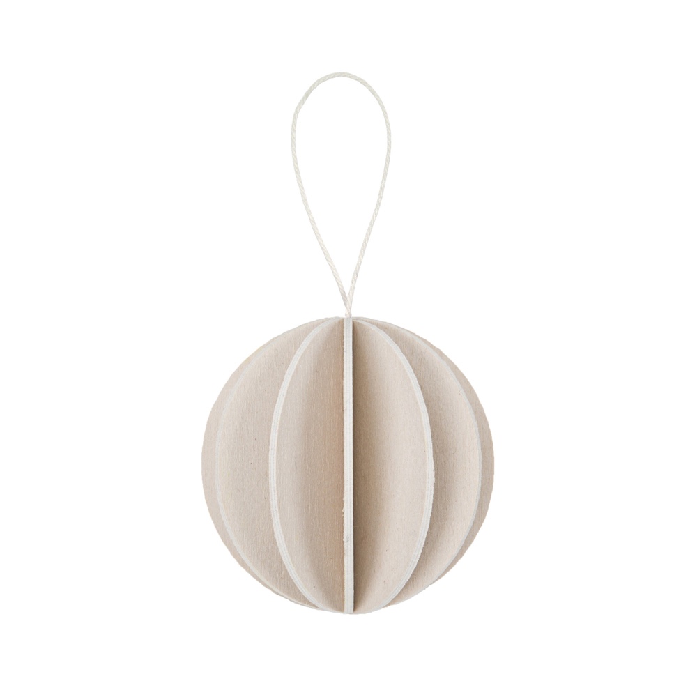 Wooden bauble natural