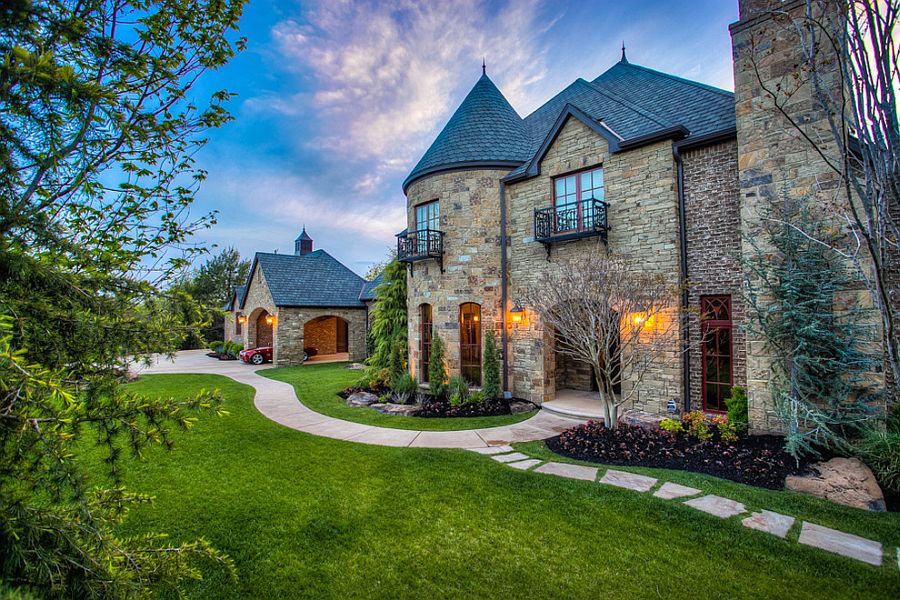 A Bavarian castle is a great place for a few small balconies! [Design: Brent Gibson Classic Home Design]