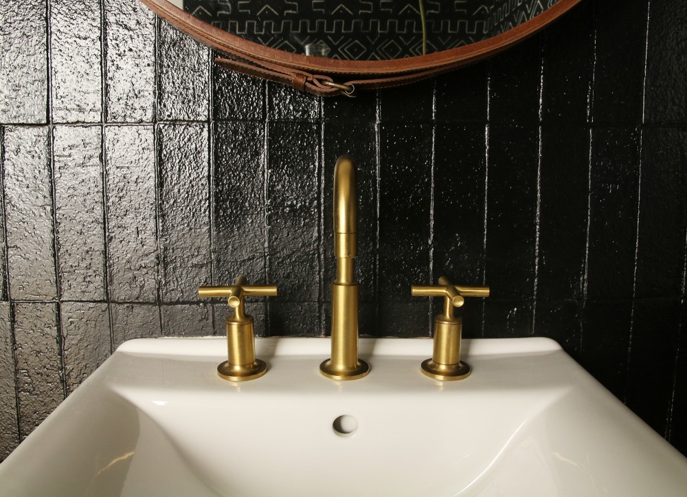 A new faucet will freshen the powder room