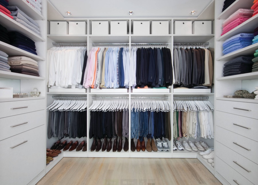 A tidy closet simplifies morning routines