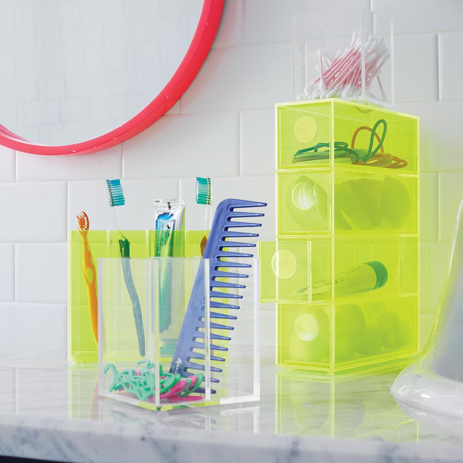 Acrylic display containers from The Land of Nod