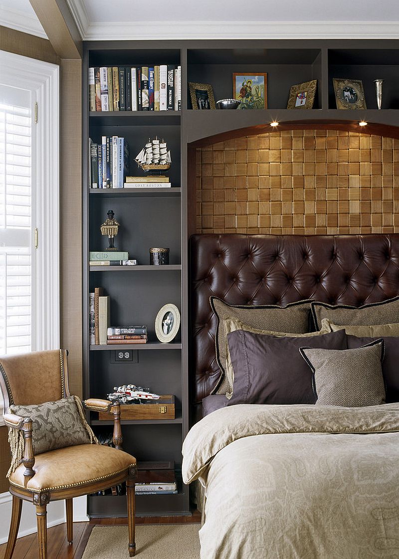 Bedroom combines modern style with Victorian touches