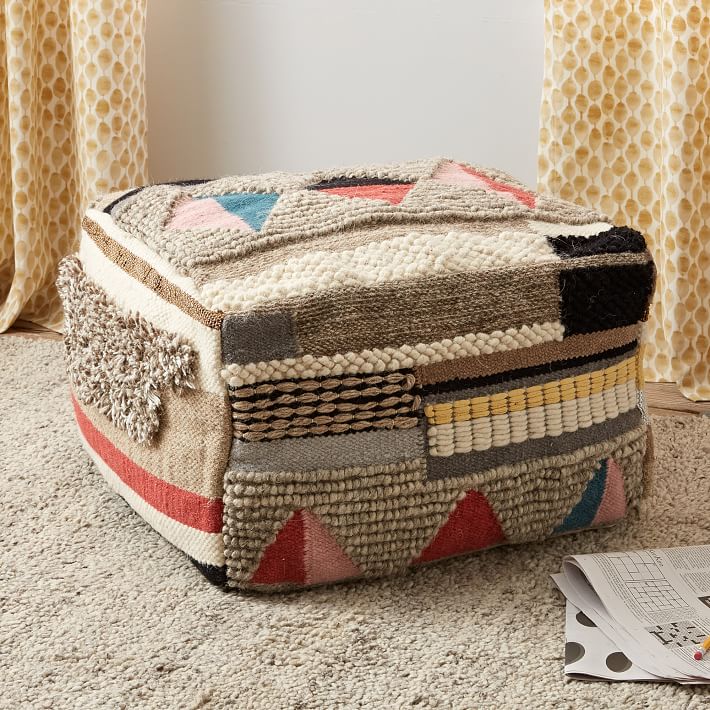 Boho pouf from West Elm