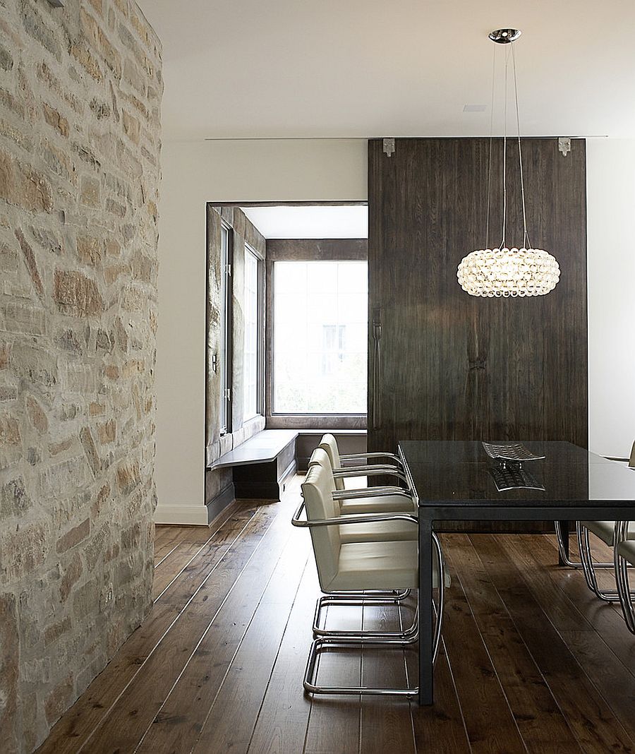 Caboche chandelier steals the show in this dining room