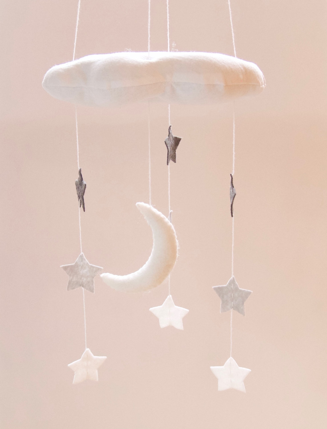 Cloud, moon and star mobile from Etsy shop Blossom Hill