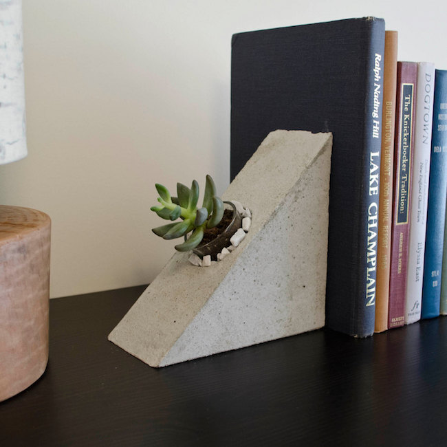 Concrete planters with small built-in planters