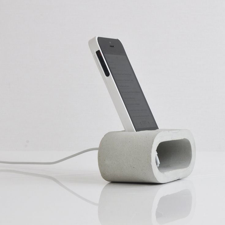 Concrete smartphone charging station