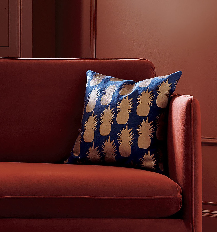 Copper pineapple pillow from CB2