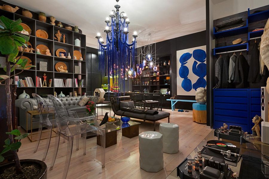 Custom decor, designer touches and brilliant shades of blue define the House of Ideas in Kiev