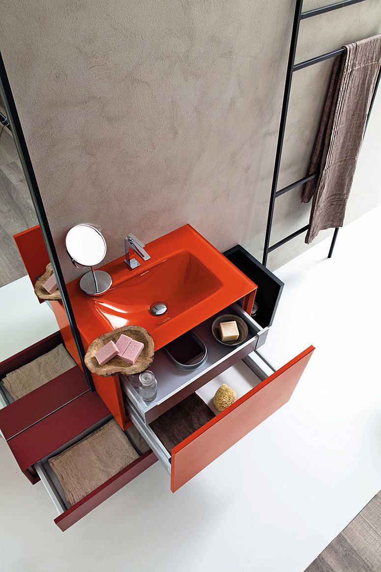 Custom design of the bathroom vanity lets it adapt to your needs