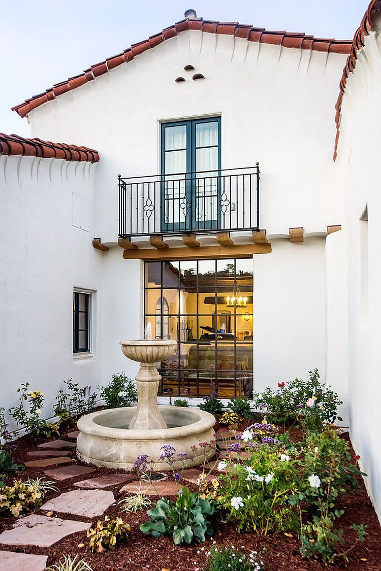 Custom made window and balcony for the Mediterranean home