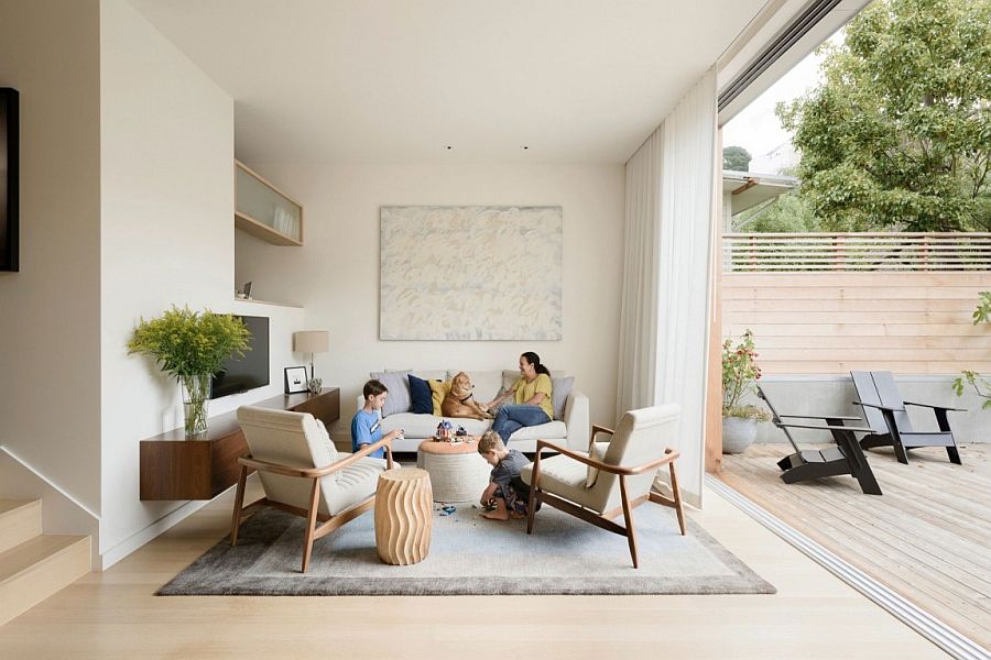 Family area connected with the deck outside