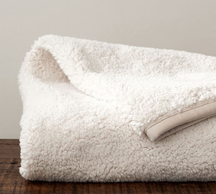Faux sheepskin throw from Pottery Barn