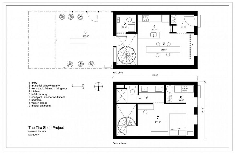 Floor plan of the ingenious Tire Shop Project in Montreal