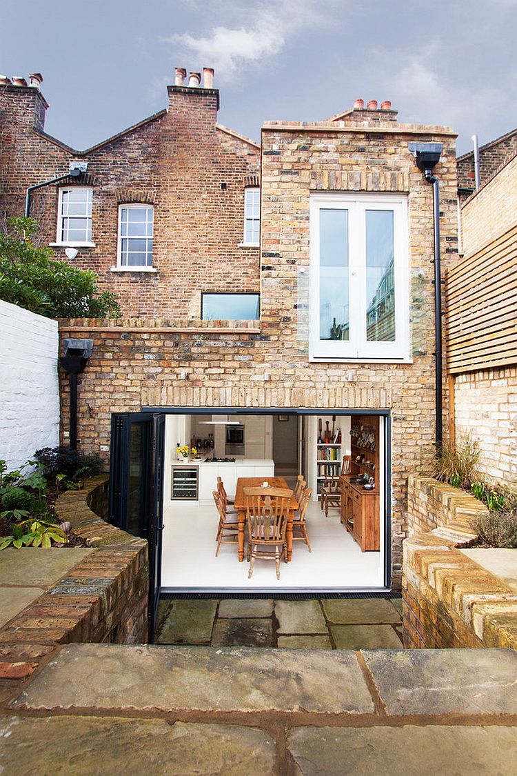 Glass balustrade for top level Juliet balcony works more as a safety feature [Design: Chartered Practice Architects]