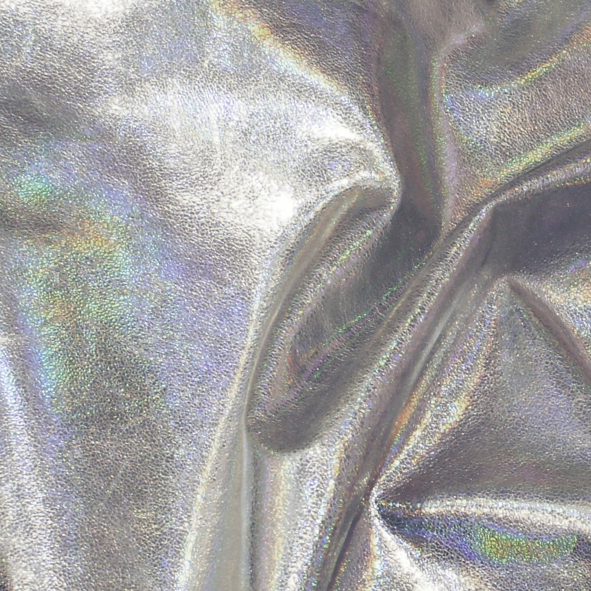 Holographic leather fabric from Etsy shop Leather & Ink