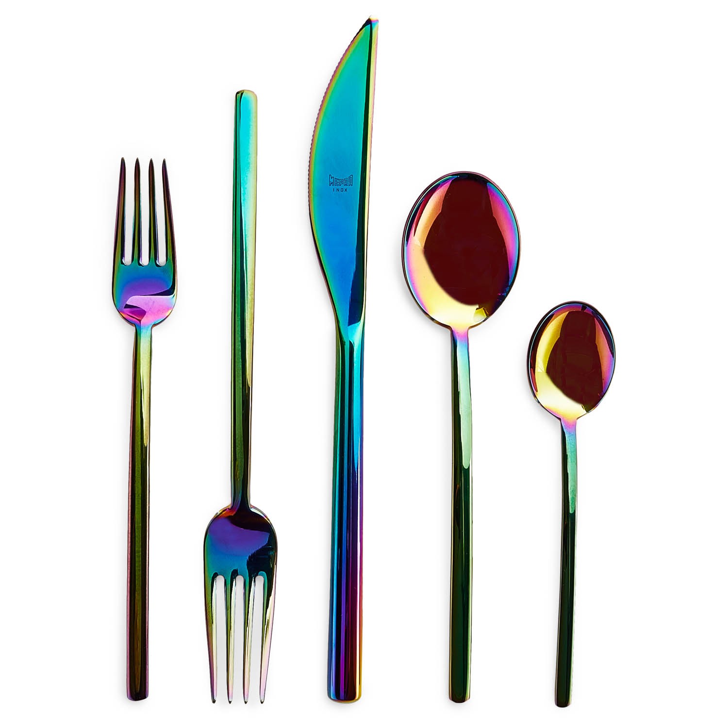 Iridescent flatware from ABC Carpet & Home