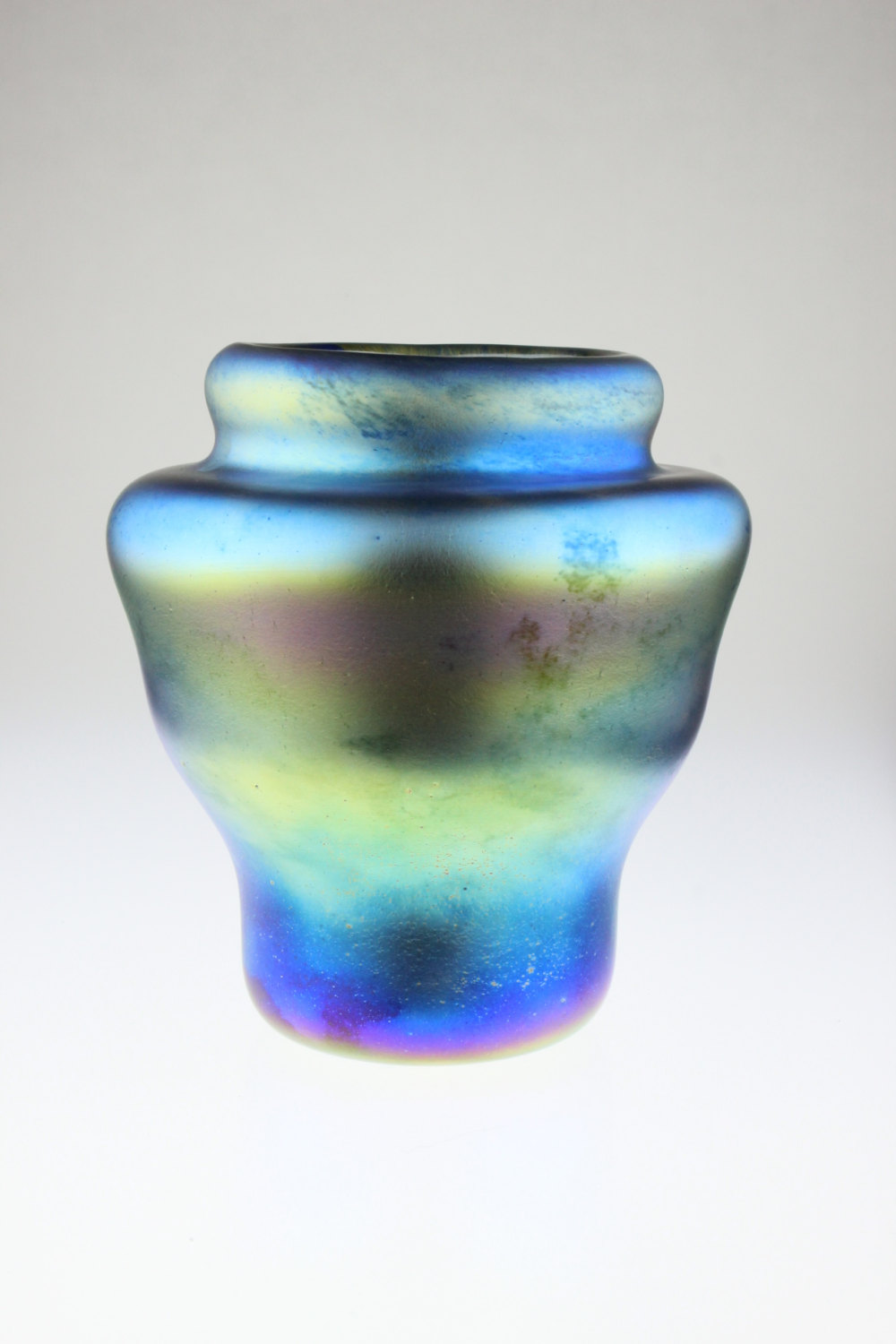Iridescent glass vase by Eric W. Hansen