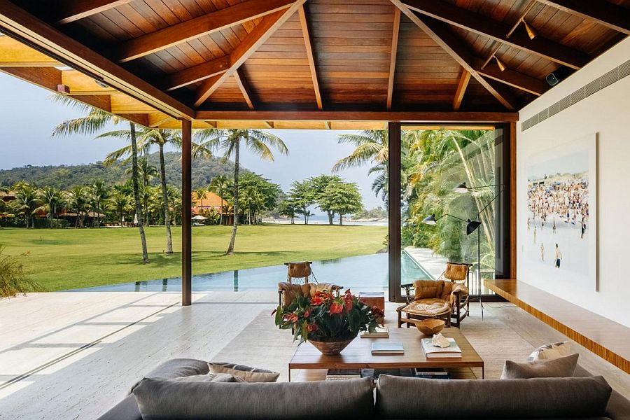 Lovely view of the landscape around the residence from the relaxing pool house