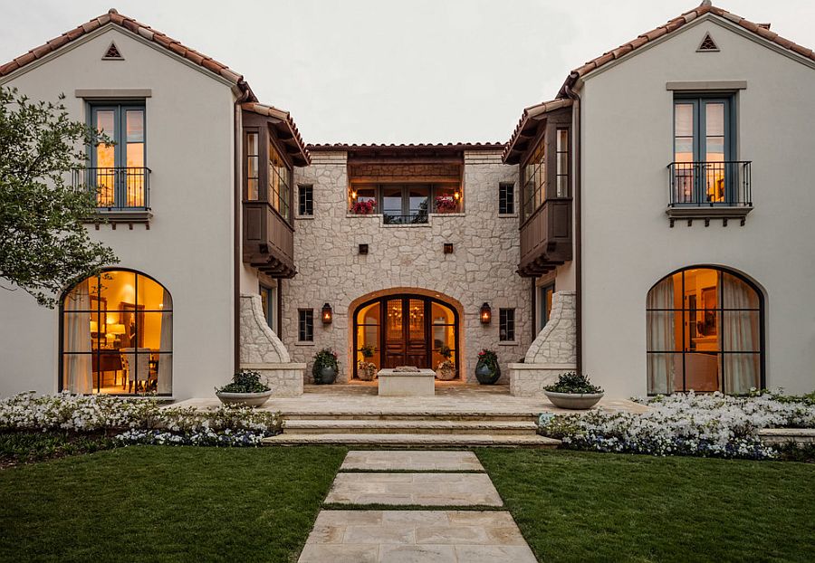 Mediterranean and Tuscan style homes seem apt for the Juliet balcony