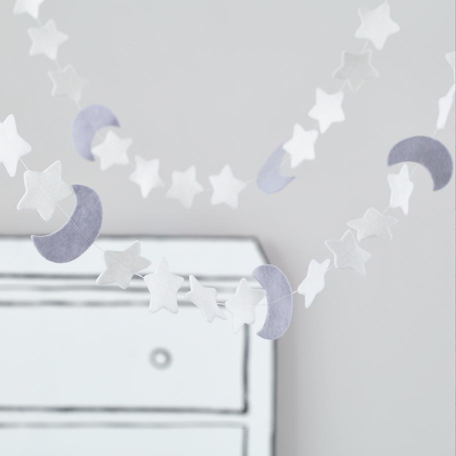 Moon and stars garland from The Land of Nod